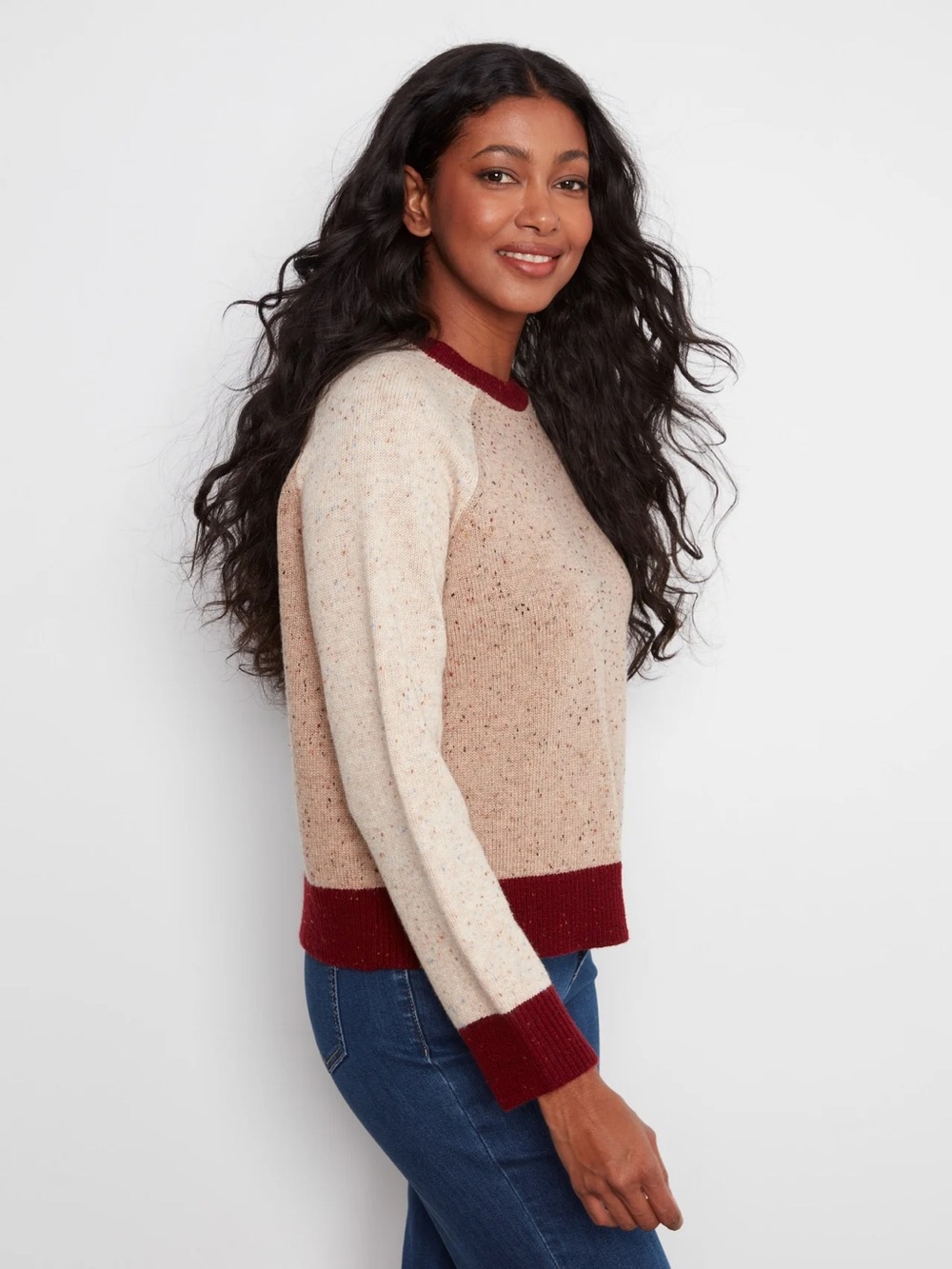 Color Block Knot Sweater - Picture 3 of 6